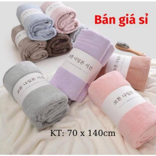 Khăn tắm hàn quốc cao cấp 70x140 cm chất bông siêu mềm mịn thấm nước cực nhanh