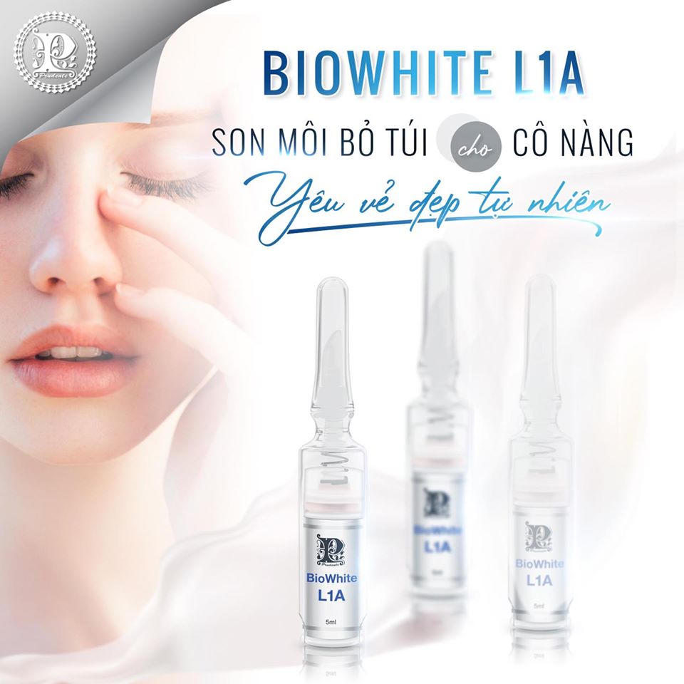 Kem khử Thâm Làm Hồng Môi BioWhite L1A Từ Nuwhite Mibiti Prudente Professional Mỹ 5ml