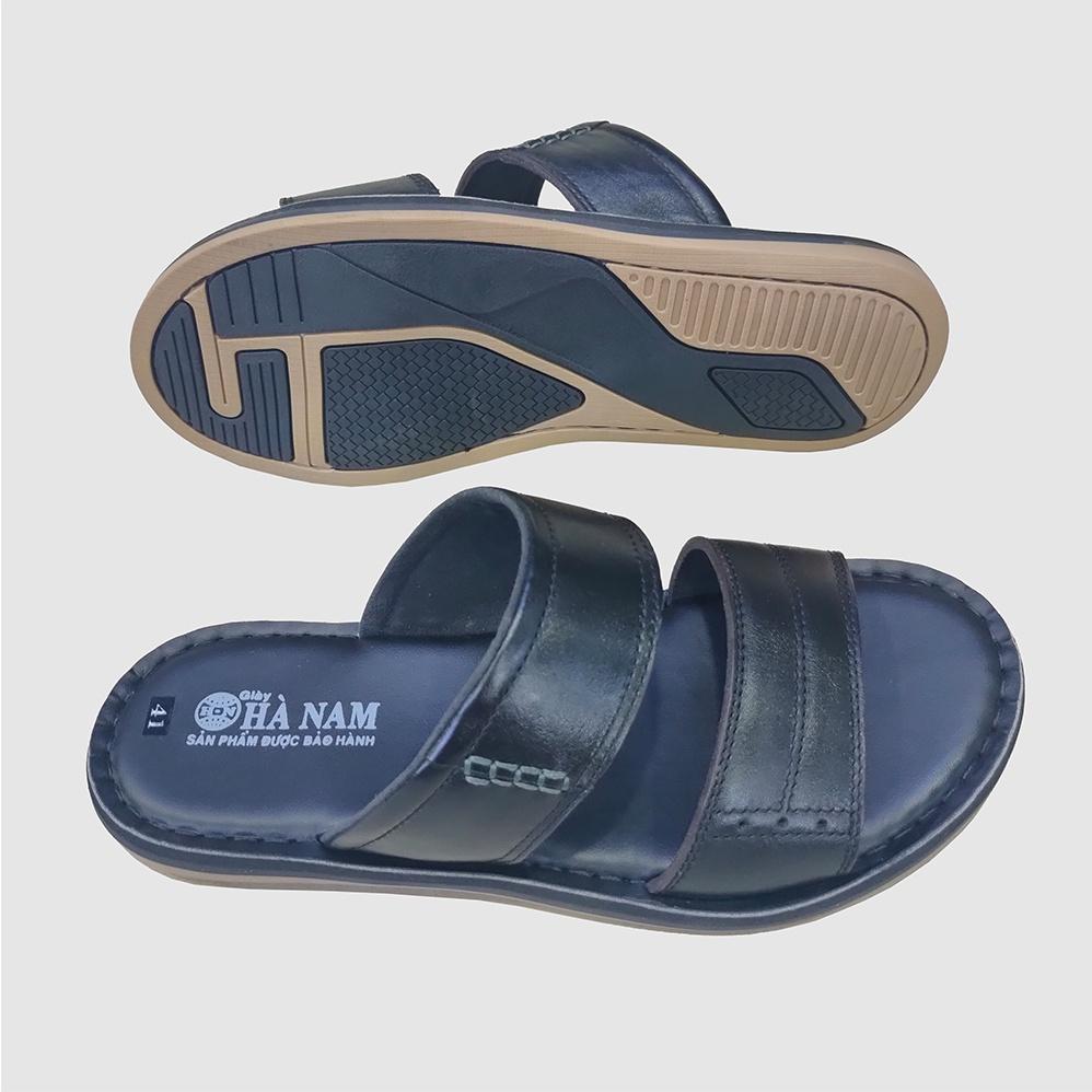 Dép Nam Quai Ngang HÀ NAM Da Bò Thật Cao Cấp DNA2154C