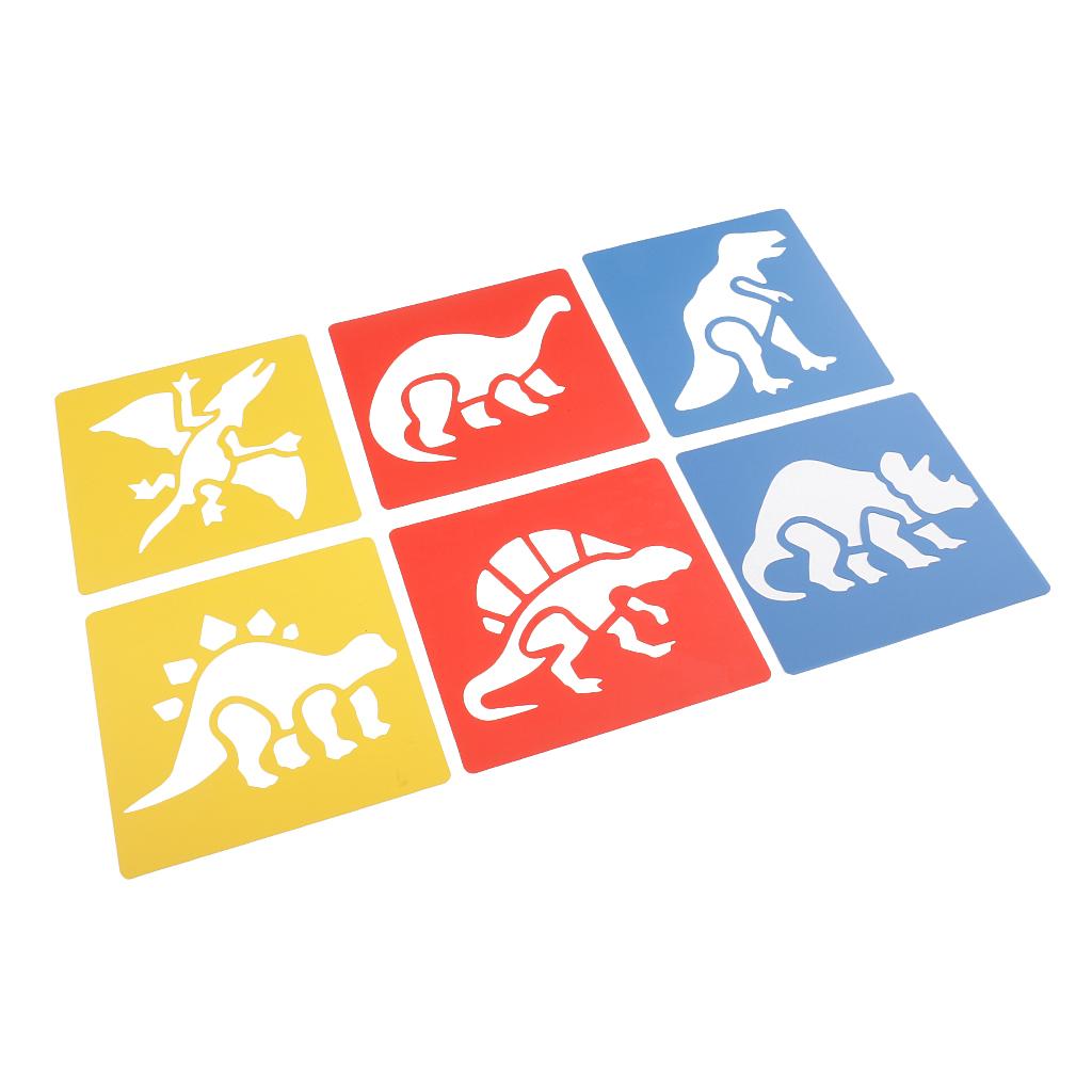 6 Cái/bộ Vẽ Bản Mẫu Stencils Thước Dành Cho Trẻ Em Đồ Trang Trí 14X15 Cm Số 1