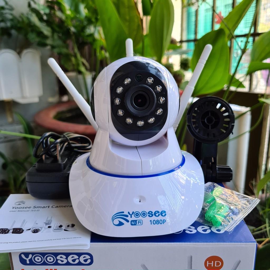 CAMERA YOOSEE 3 RÂU 2.0Mps HD1080 KÈM THẺ NHỚ NETAC/YOOSEE 32G XOAY 360 ĐỘ HÌNH ẢNH SẮC NÉT - Hàng nhập khẩu