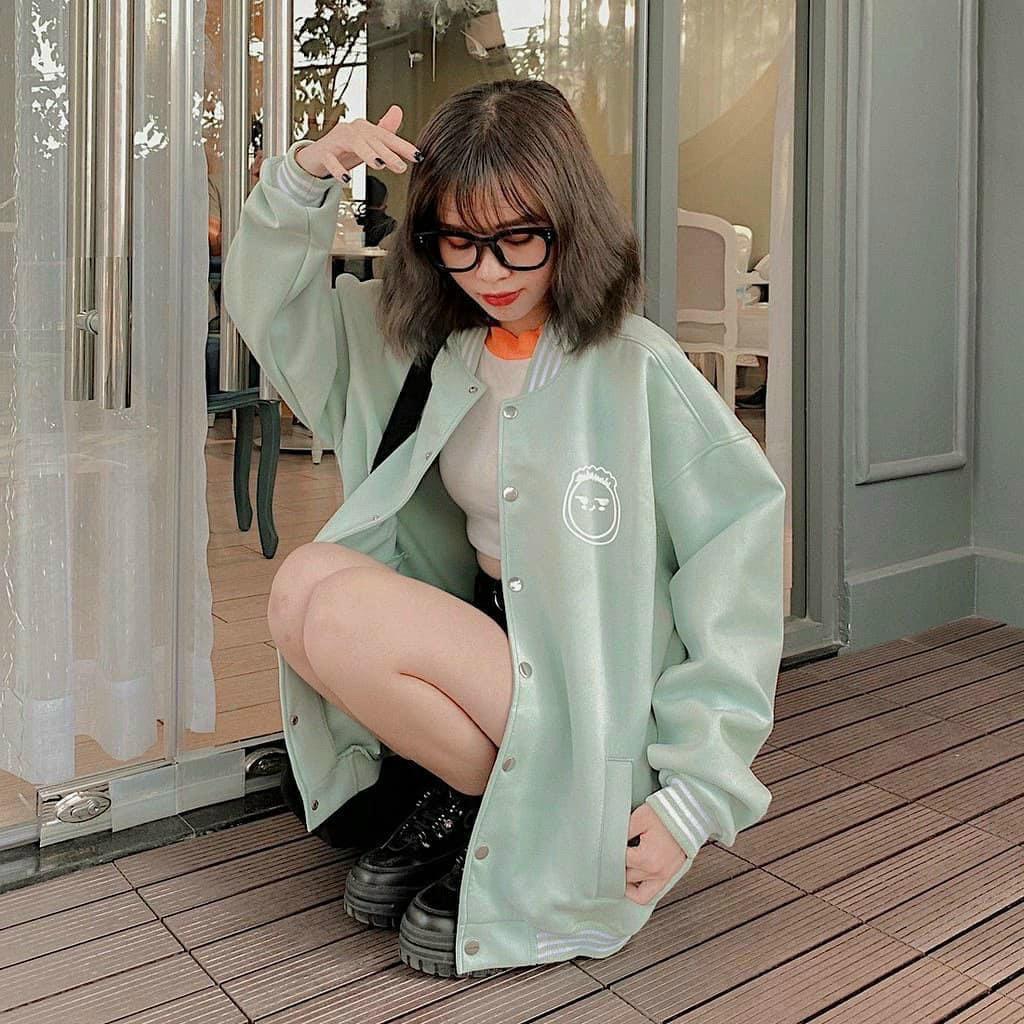 Áo Koác Bomber nỉ TÓC XOĂN form rộng Unisex AKN7