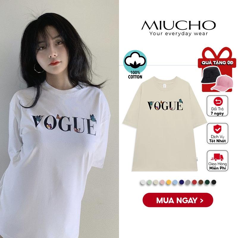 Áo phông nữ form rộng đẹp tay lỡ oversize, áo thun nữ form rộng unisex tay lỡ hàn quốc cotton AT011 Miucho basic tee