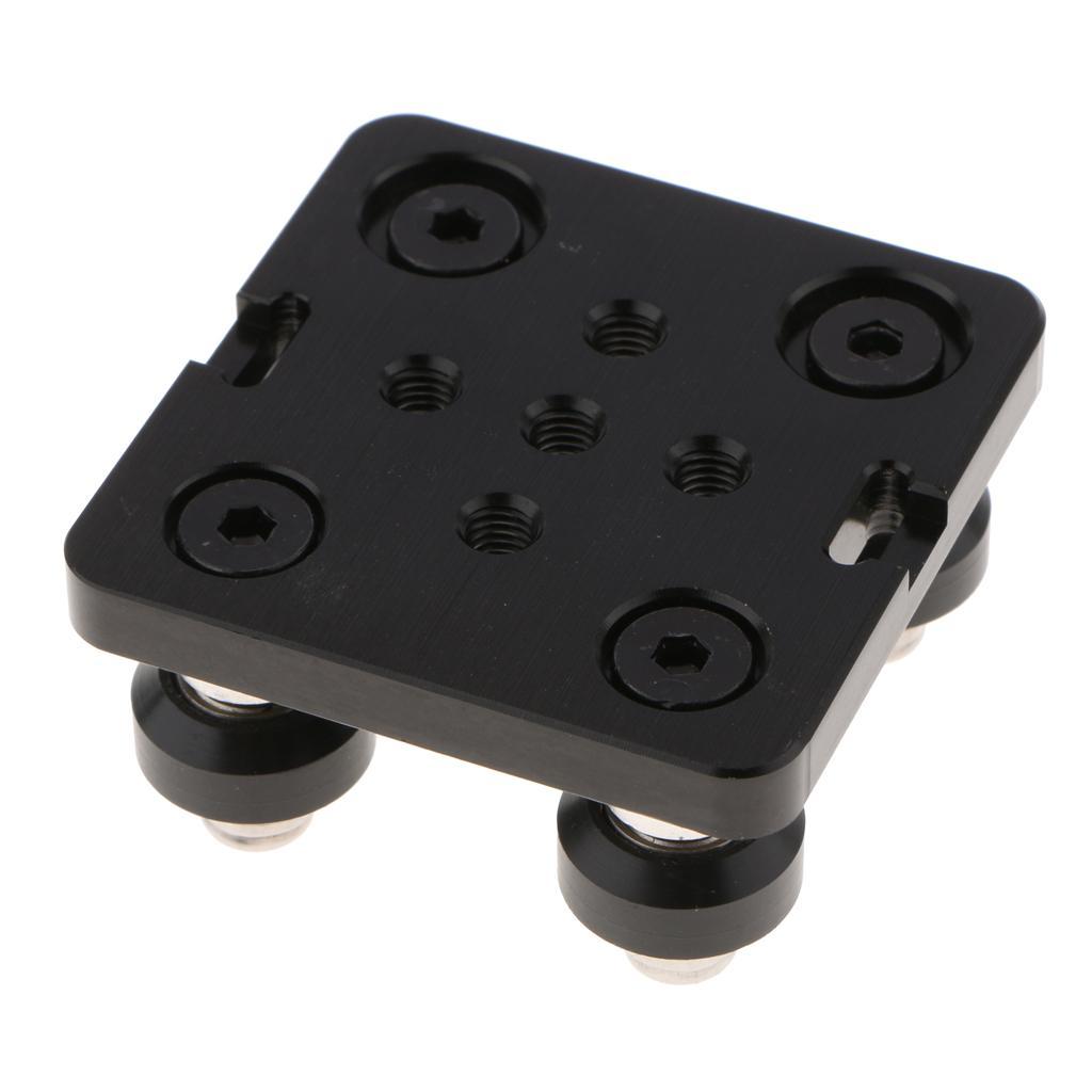 3D Printer V Gantry Plate Special Slide Platefor Aluminum Profiles with Solid Wheel/ 3SET Black