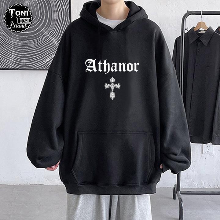 Áo Hoodie Local Brand ATHANOR nỉ bông form rộng Unisex (HD2200L - Full Box - Kèm Video Ảnh Thật)