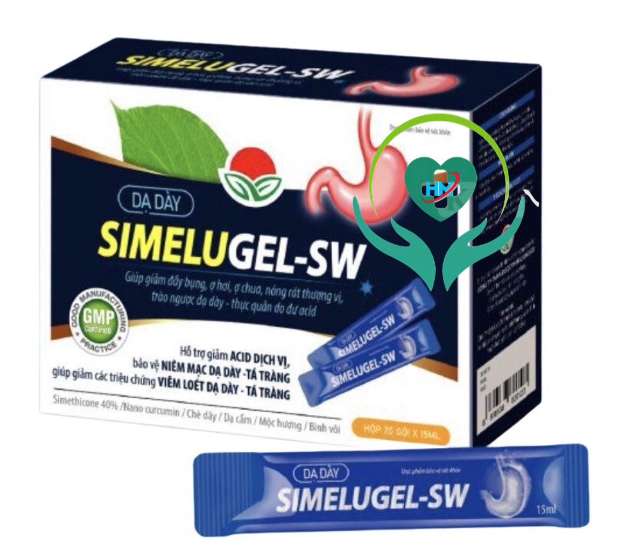 Gel dạ dày Simelugel - SW Sunway, hộp 20 gói x 15ml