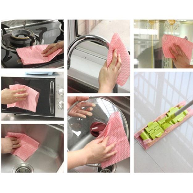Cuộn Khăn Lau Zic Zắc 50 miếng/cuộn homeeasy