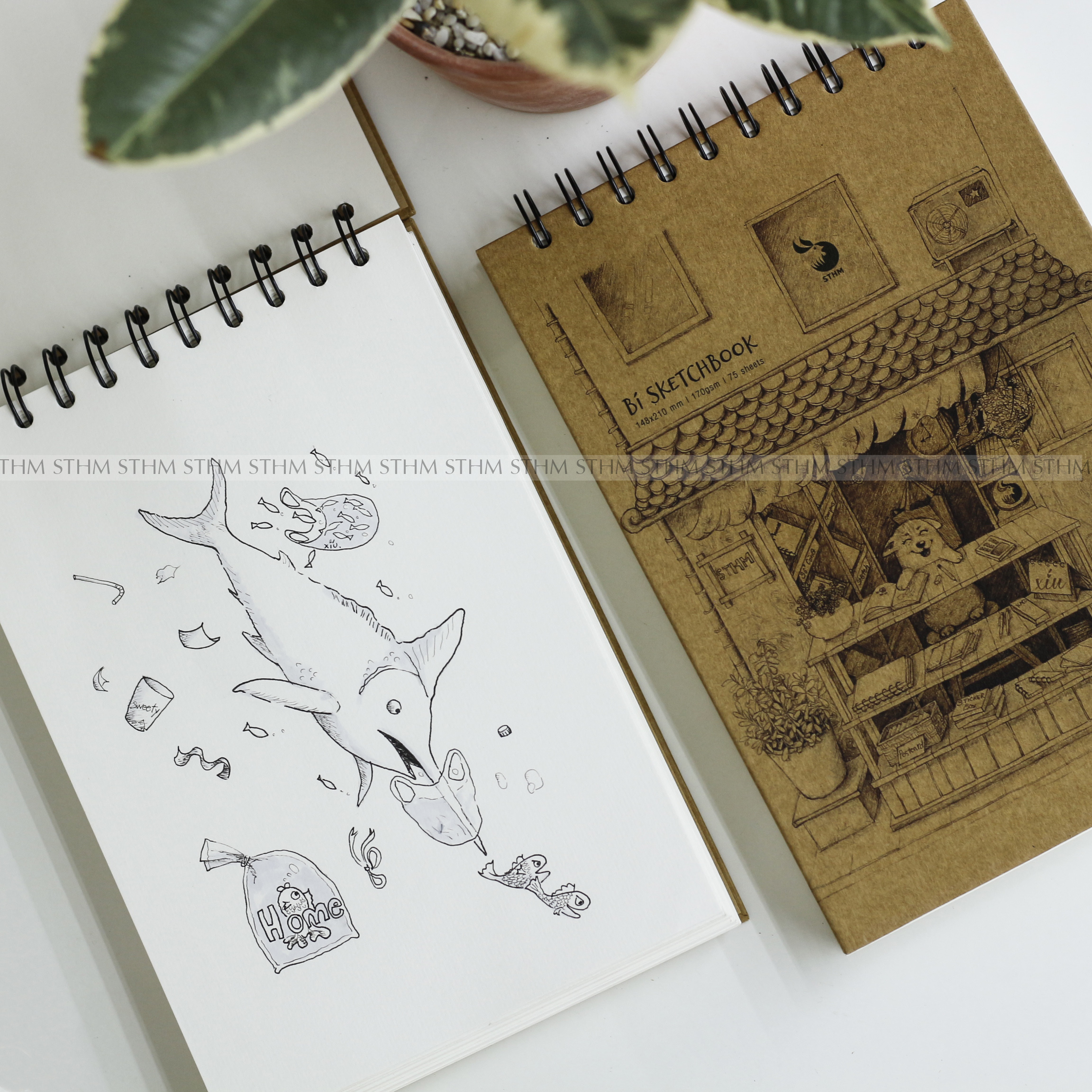 Sổ tay chuyên vẽ chì - Bí sketchbook - A5