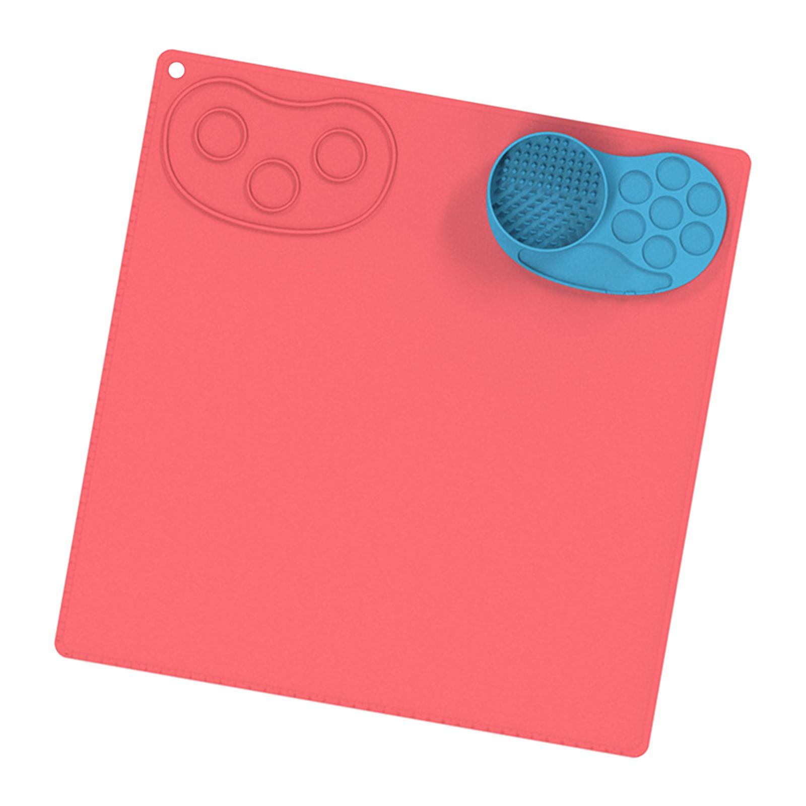 Silicone Craft Mat, 16×15.7 Inches Silicone Art Mat with Water Cup and Paint Holder, Silicone Artist Mats for Crafts Perfect for Resin Mat