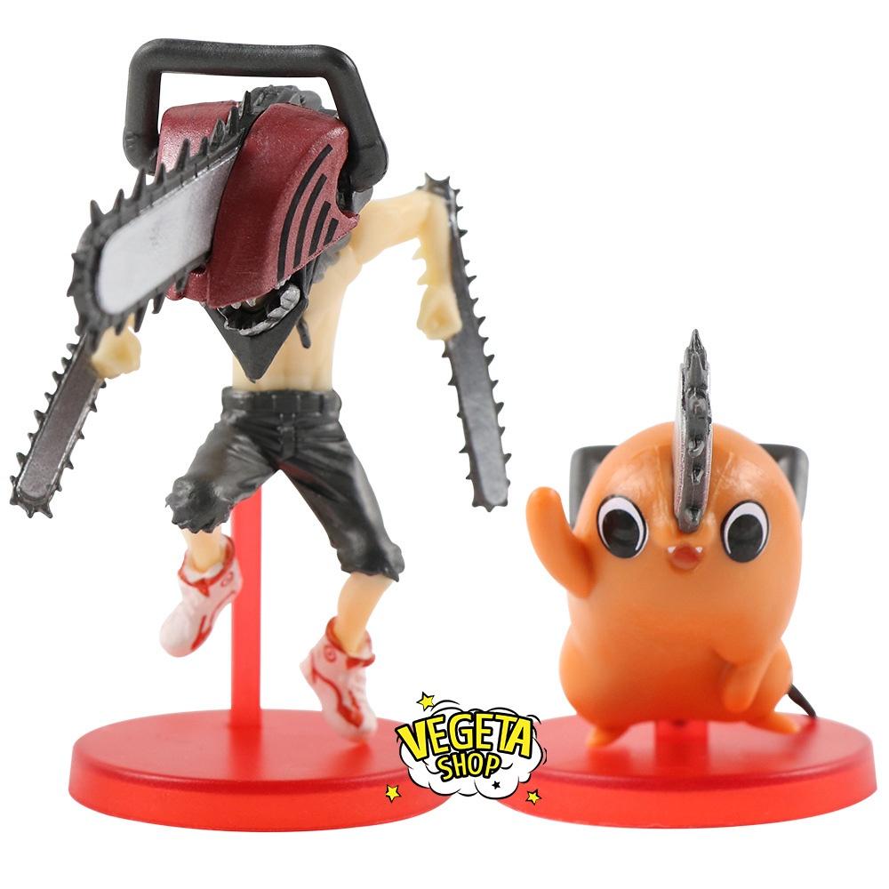 Mô hình Chainsaw Man - Set mô hình nhân vật Denji Pochita Quỷ cưa máy - Kích thước Denji Cao 8cm - Pochita cao 4,8cm