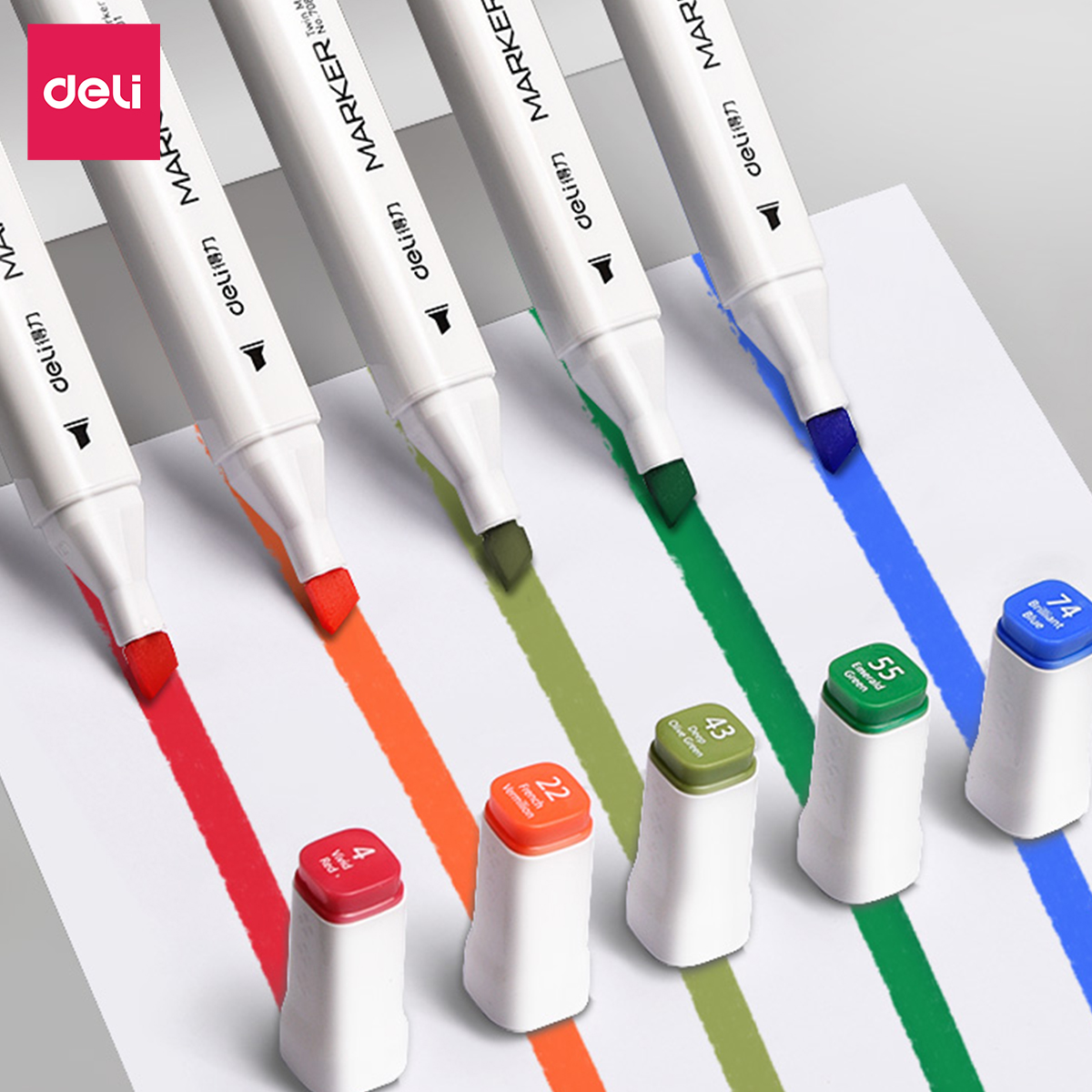 Bút màu marker hai đầu cao cấp Deli - 70801