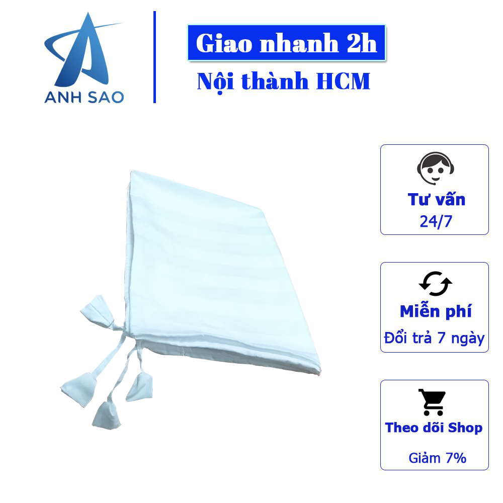 Vỏ/Áo gối ôm Lông vũ Cao cấp A - kích thước 35x100cm - Màu Trắng - Chuẩn khách sạn 5 sao