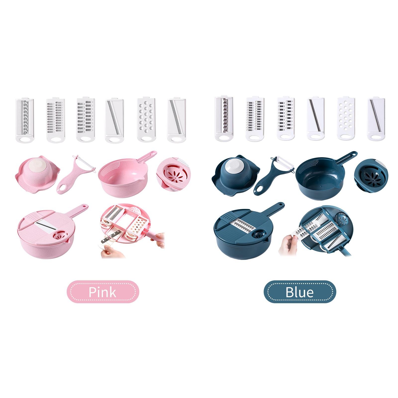 Dụng cụ bào có lưới lọc gồm 12 món để cắt rau củ quả tiện dụng