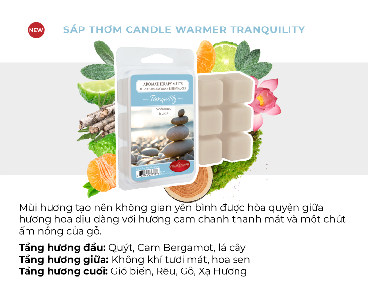 Sáp thơm Candle Warmer - Tranquility