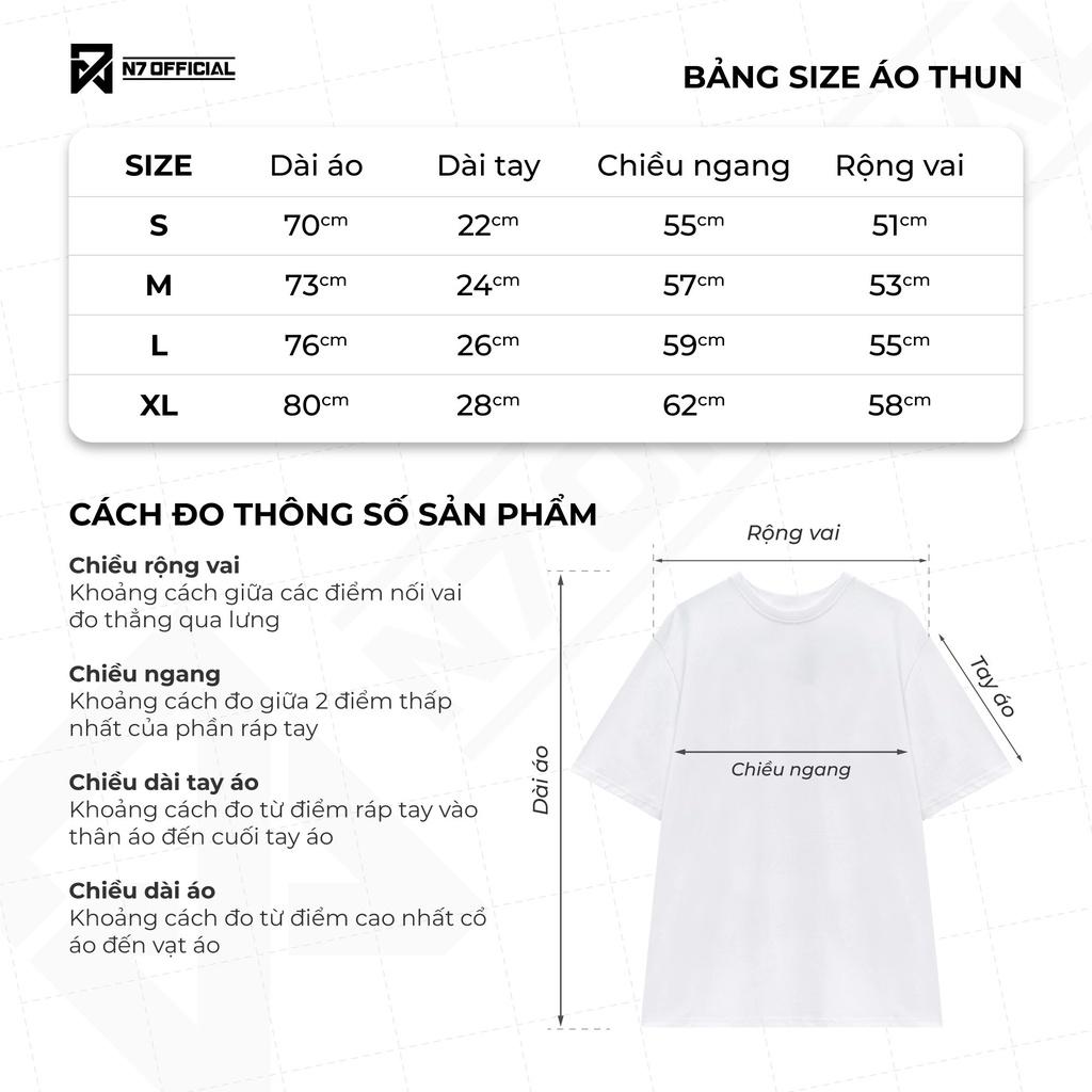 Áo thun unisex N7 Studio Essential phông tay lỡ nam nữ form rộng