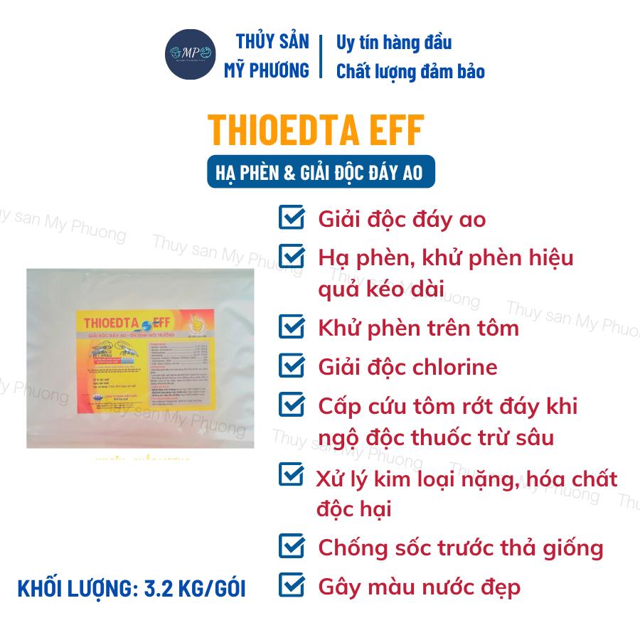 Hạ phèn hấp thụ kim loại nặng clo giải độc đáy ao Thioedtaeff chống sốc thả giống sạch mang tôm thẻ cá lươn ếch ốc baba
