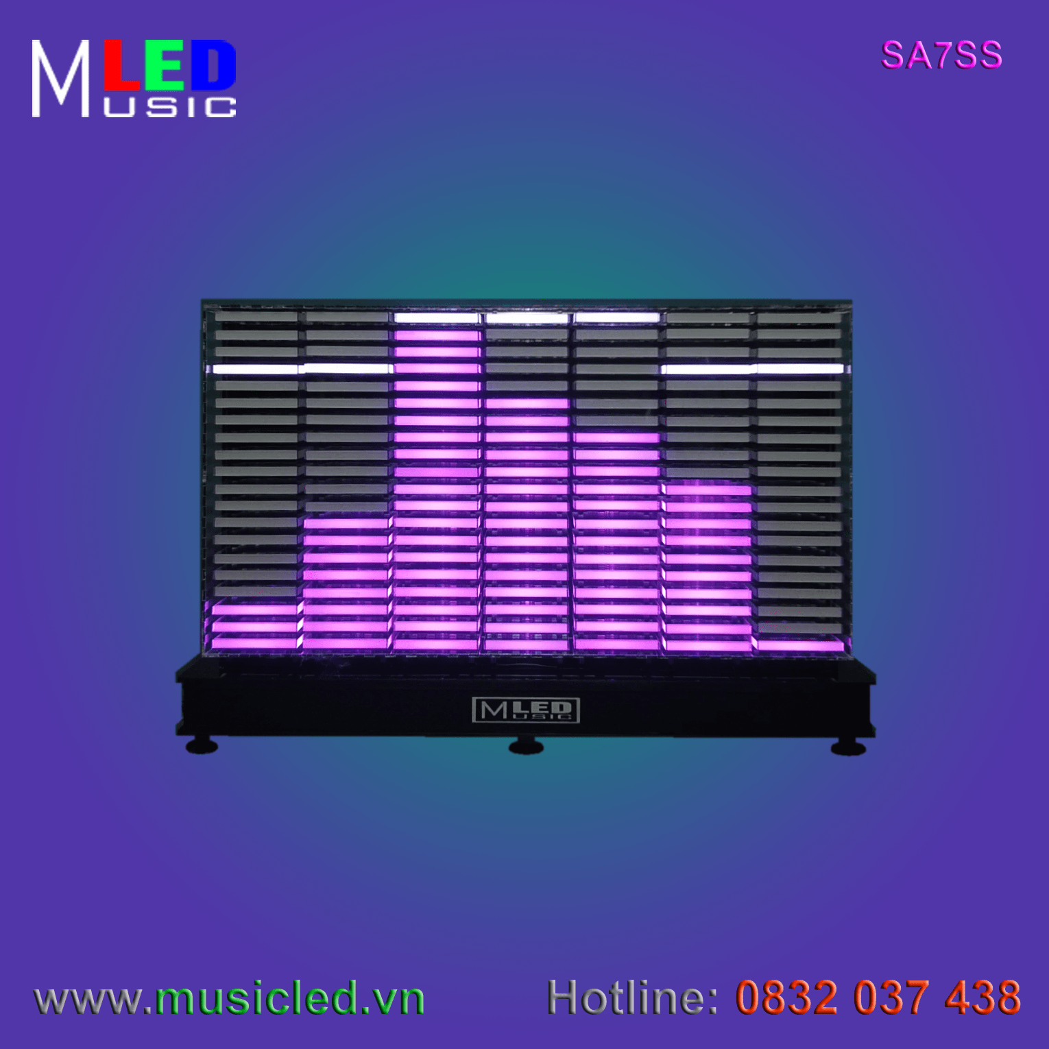 Dàn đèn Music LED nháy theo tần số nhạc 7 cột để bàn