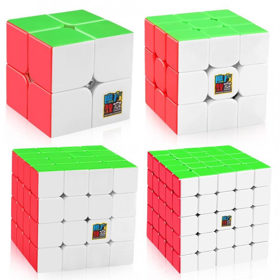 Combo 4 Rubik MoFangJiaoShi Gift Stickerless