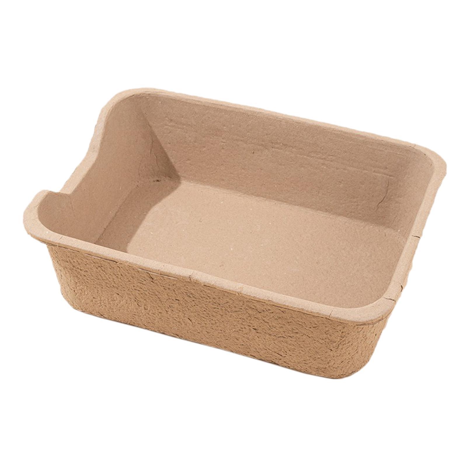 Disposable Cat Litter Box Pet Litter Tray Semi Enclosed Sifting Litter Box Durable Open Cats Litter Box Litter Pan for Small Animals Rabbits
