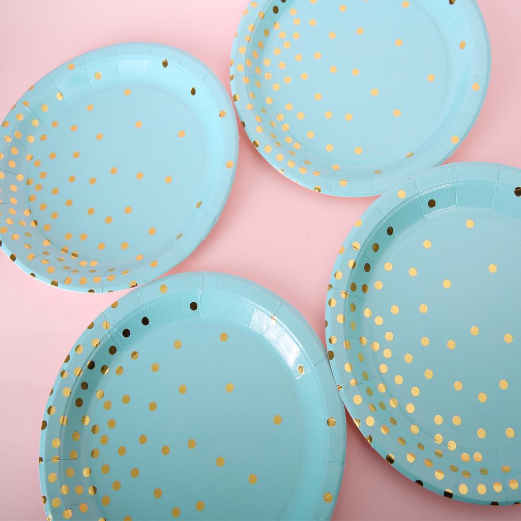 10x Birthday Party Cake Paper Plates Baby Shower Paper Tableware Plates