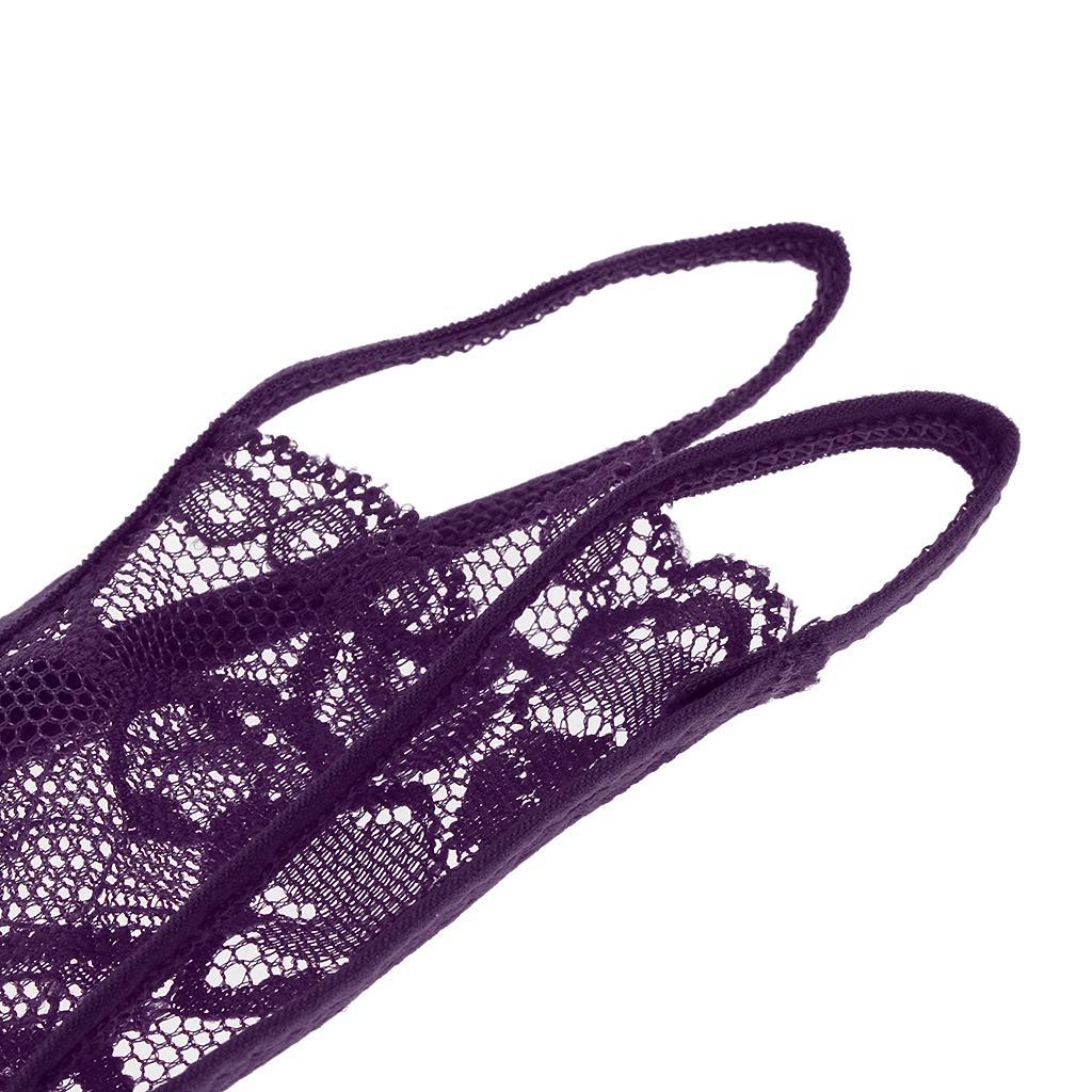 3-6pack Womens Sexy Floral Lace Thong Underwear Crotchless Panties Lingerie