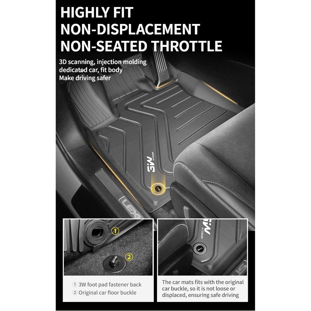 Thảm lót sàn LEXUS NX 2013- đến nay Nhãn hiệu Macsim 3W chất liệu nhựa TPE đúc khuôn cao cấp - màu đen