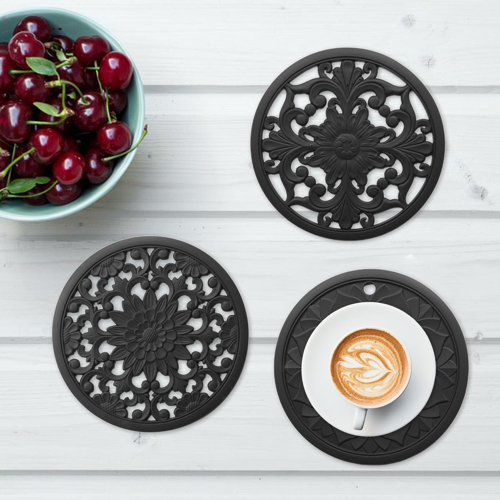 3 Set Heat-insulated Silicone Hot Pads Countertop Bowl Mat Trivet