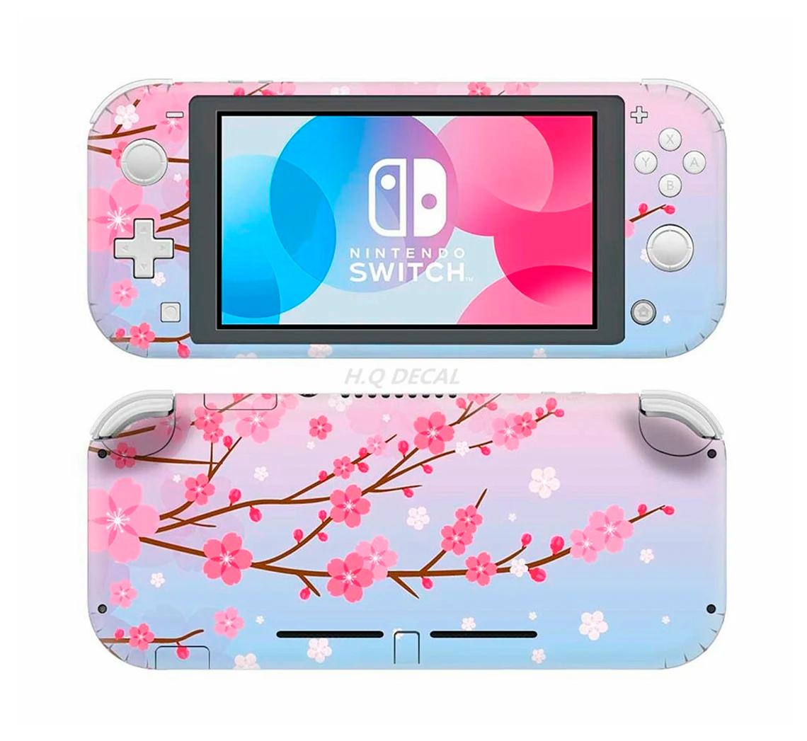 Skin decal dán Nintendo Switch Lite mẫu Hoa anh đào (dễ dán, đã cắt sẵn)
