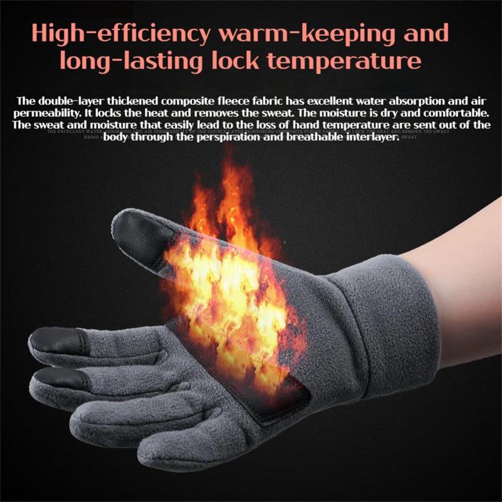 Kyncilor Đi Bộ Đường Dài Mùa Đông Găng Tay Xe Đạp Ấm Nhung Fulll Ngón Tay Thể Thao Màn Hình Cảm Ứng Găng Tay Nhiệt Xe Máy Găng Tay Xe Đạp Color: A0010-RD Size: XL