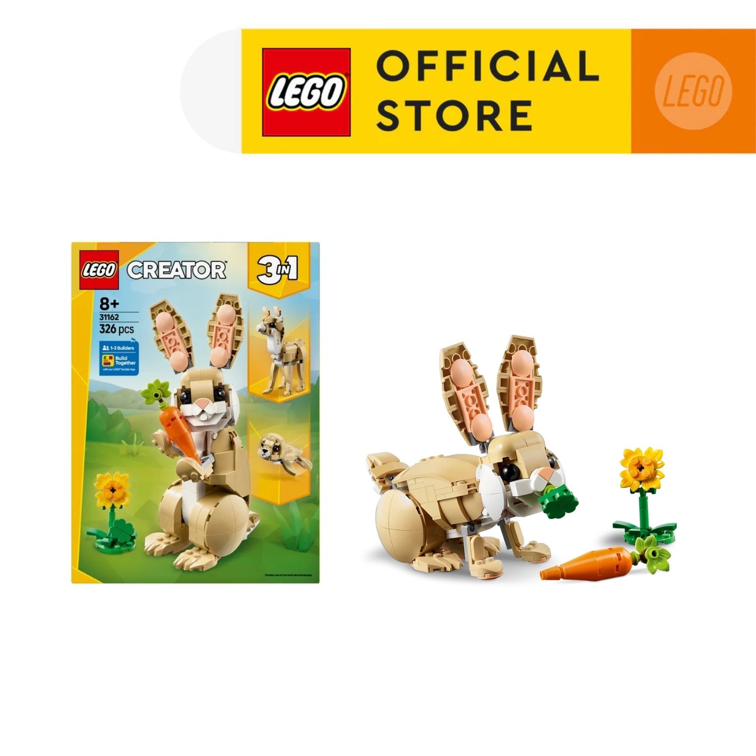 LEGO CREATOR 31162  Đồ Chơi Lắp Ráp Chú Thỏ Đáng Yêu (326 Chi Tiết)