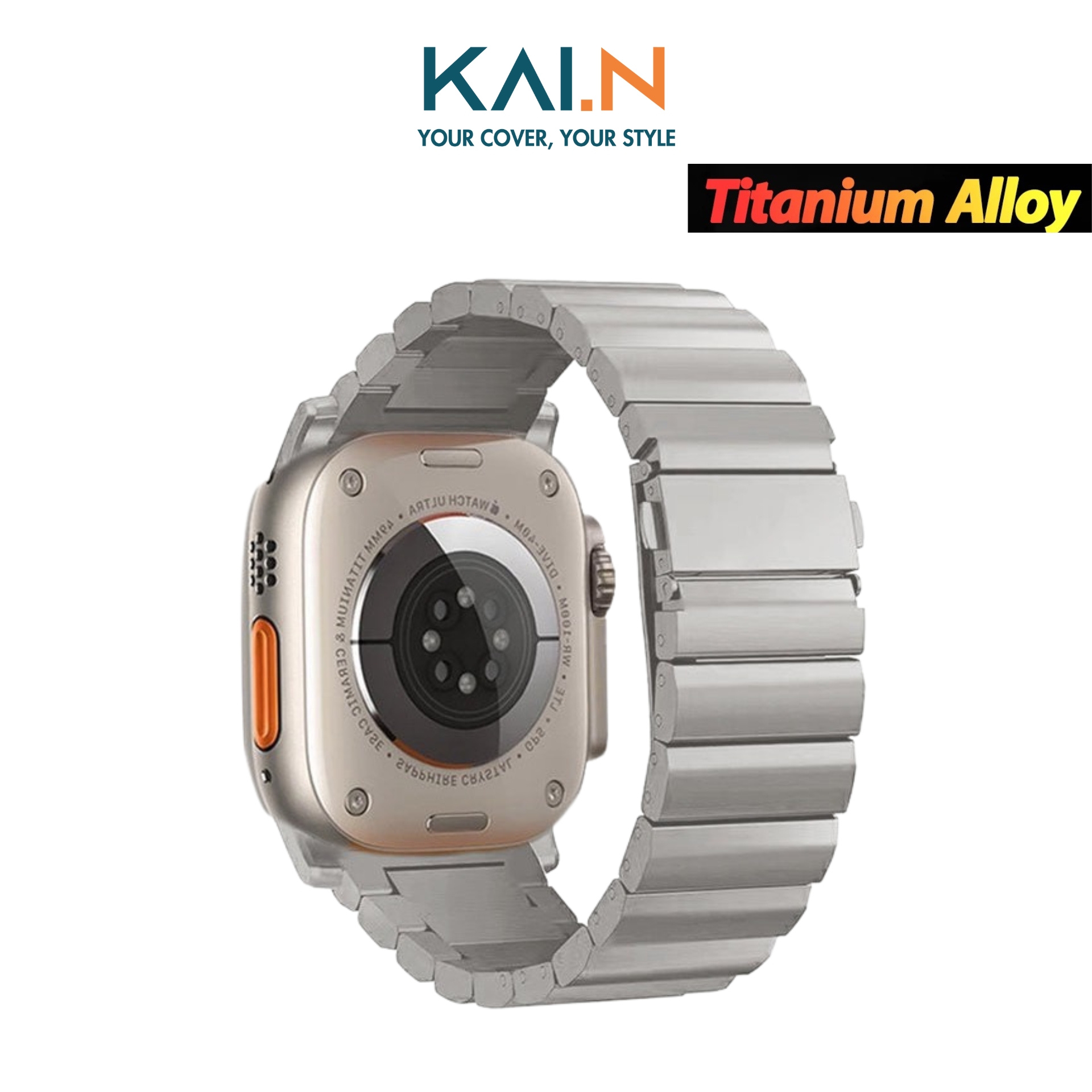 Dây Đeo Kai.N Transformer Titanium Siêu Nhẹ Dành Cho Apple Watch Ultra 49mm/ Apple Watch Series 1-8/SE/SE 2022 Size 42/ 44/ 45mm - Hàng Chính Hãng