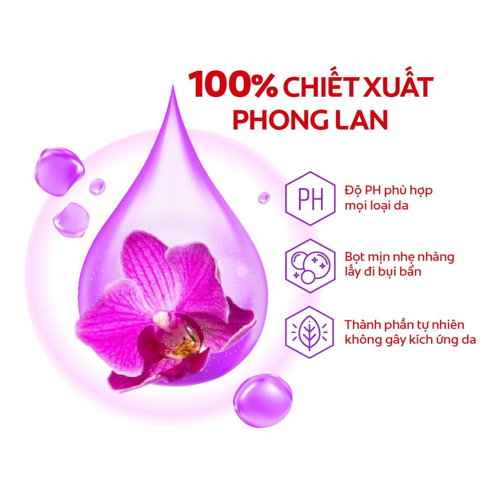 Bộ 4 Sữa tắm Palmolive Naturals chiết xuất 100% thiên nhiên 500g chiết xuất từ hoa anh đào và phong lan