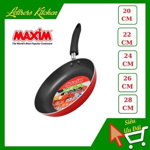 Chảo chống dính MAXIM cao cấp nhập khẩu, size 20cm, 22cm, 24cm, 26cm, 28cm, màu sắc nổi bật