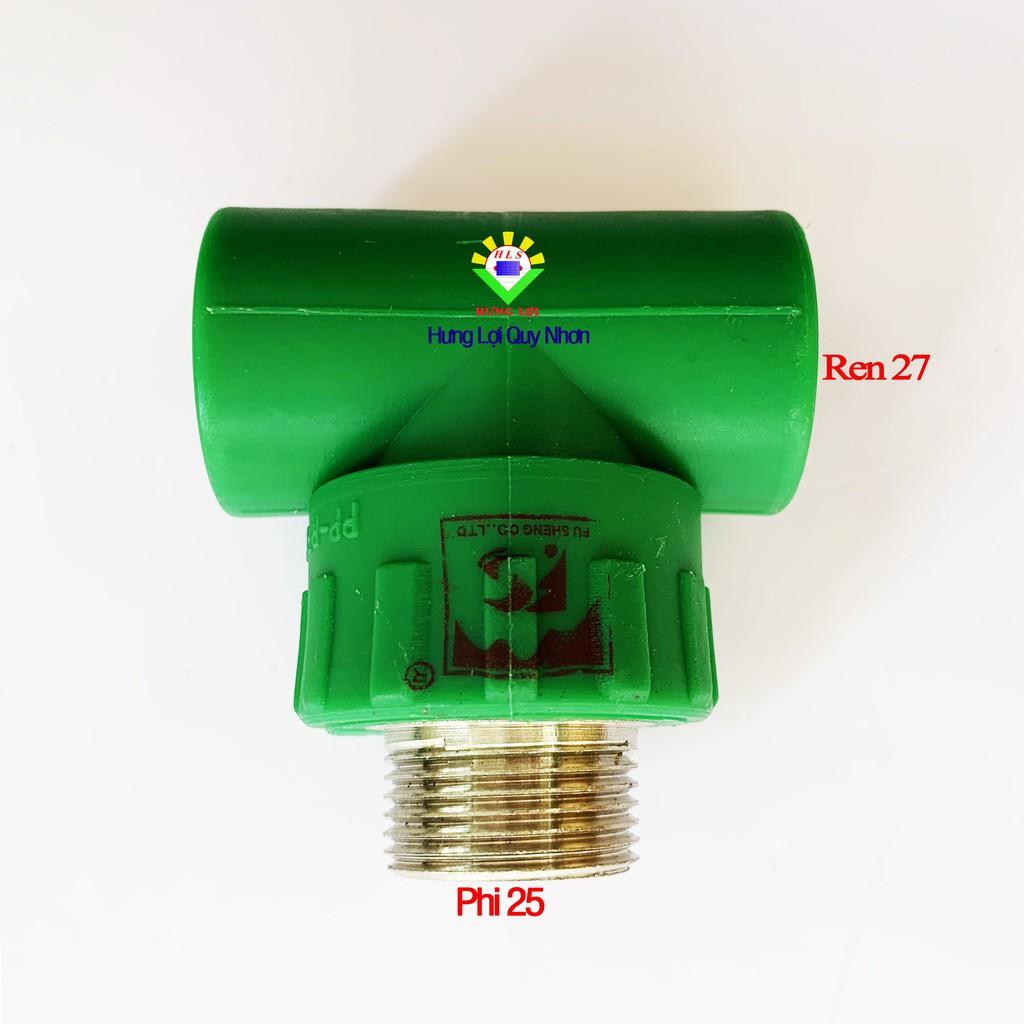 Tê ren ngoài ống nước nóng PPR phi 25-32 - phụ kiện ống nước nóng, lạnh