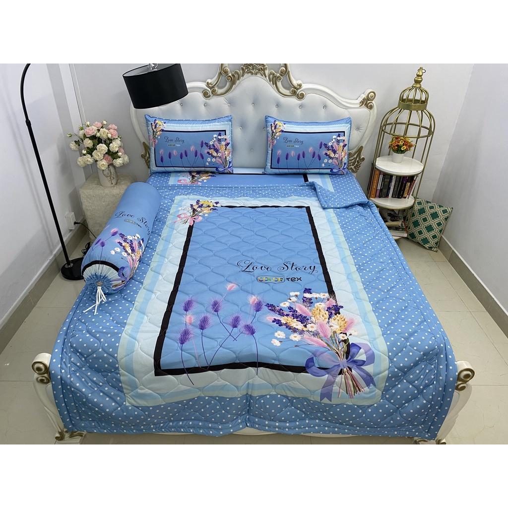Bộ Drap mền gối thun Ý 5D Cao Cấp , mát lạnh, thấm hút tốt// có mền lẻ