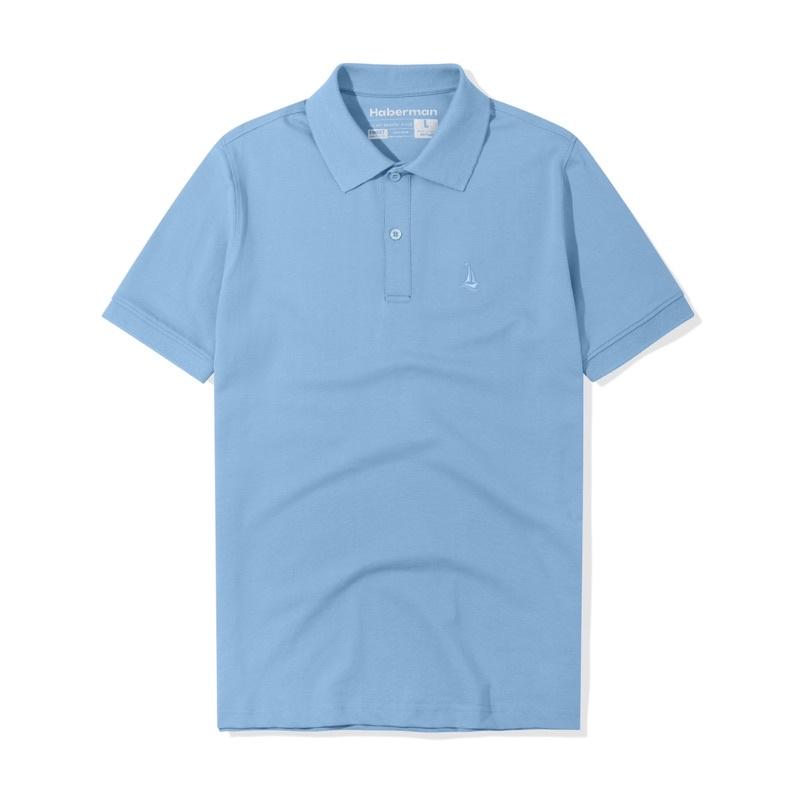 ÁO POLO THÊU LOGO CÁNH THUYỀN XANH DƯƠNG