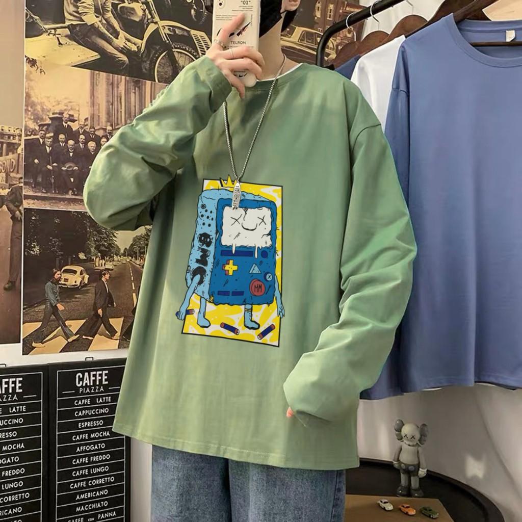 Áo thun dài tay BMO Máy Game phông Unisex nam nữ tee oversize form rộng pull Ulzzang Streetwear thu đông vải mềm