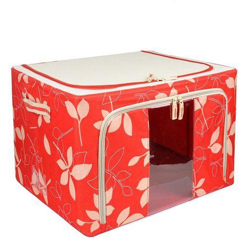 Tủ đựng quần áo, chăn màn bằng vải chống thấm nước khung thép 50x40x33cm (66L)