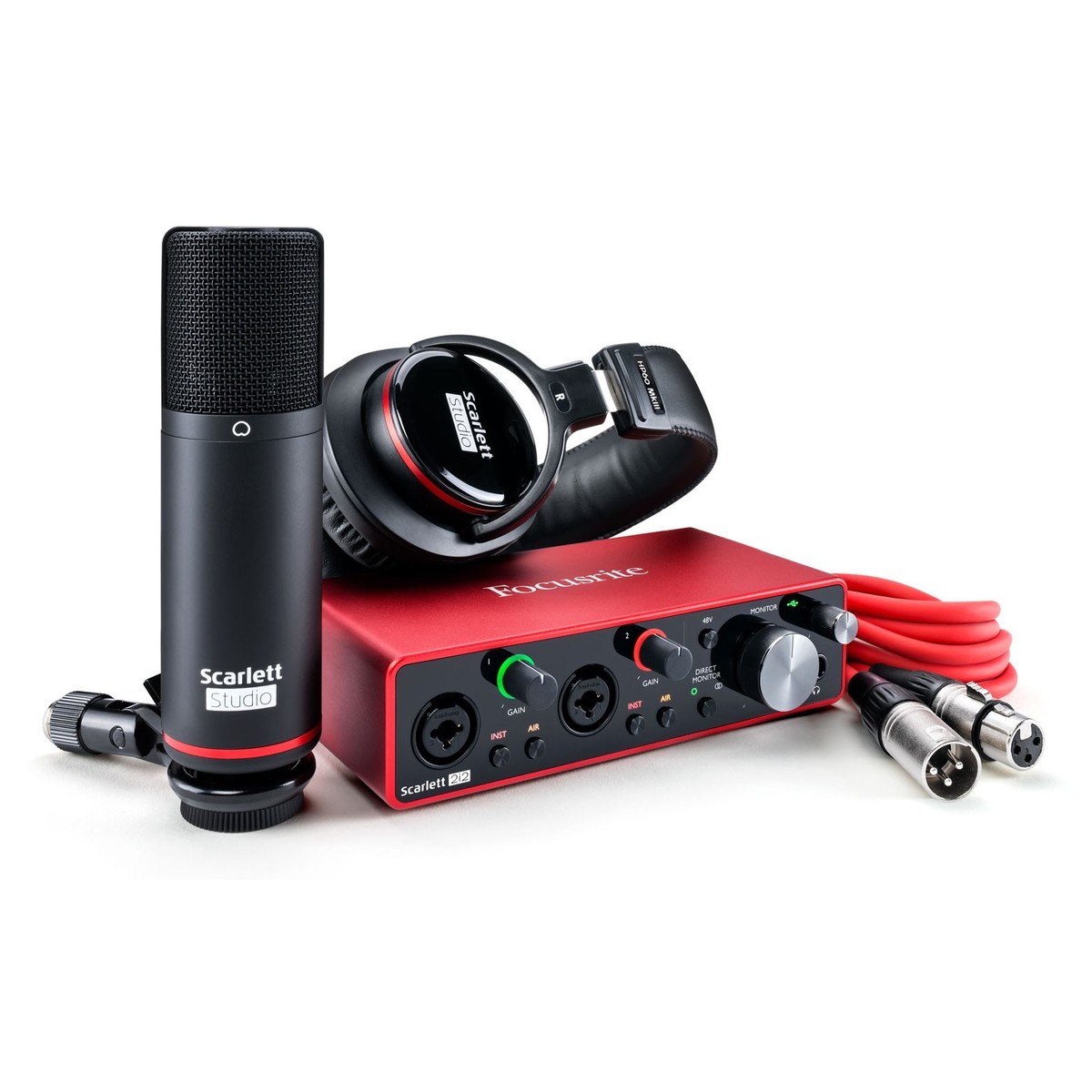 Combo Phòng Thu Cá Nhân Focusrite Scarlett Solo, 2i2 Studio (Gen 3) - Hàng Nhập Khẩu