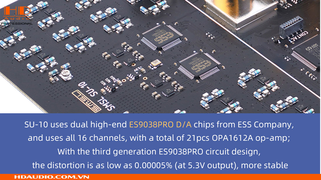 Giải Mã DAC SMSL SU-10 - Trang Bị XU316 + 21 OPA 1612A cùng 2 Chip ES9038Pro Đẳng Cấp - Hàng Chính Hãng