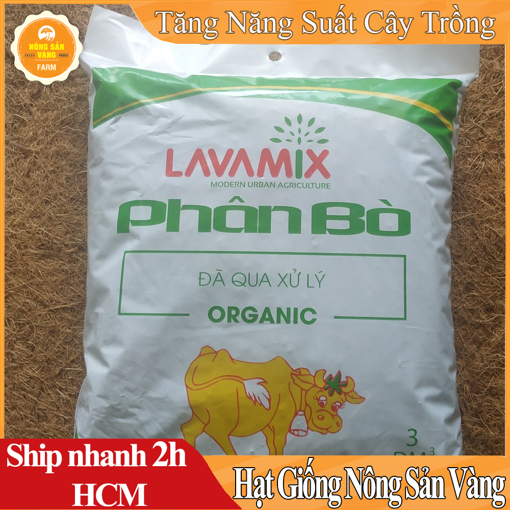 Phân Bò Hữu Cơ Tiện Lợi Không Mùi Hôi 10dm3 lavamix - Nông Sản Vàng