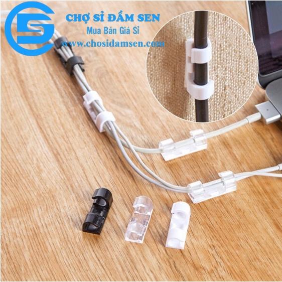 Nẹp dây điện dán tường treo giữ cố định dây sạc, cáp sạc thông minh, bộ kẹp đi dây điện 20 cái có kèm keo dán G170-NepDD