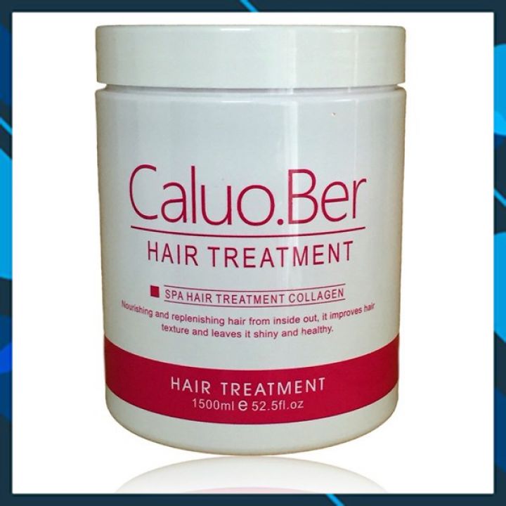 Dầu hấp ủ tóc Caluo.Ber Collagen Hair Spa Treatment siêu phục hồi mềm mượt tóc Pháp 1500ml