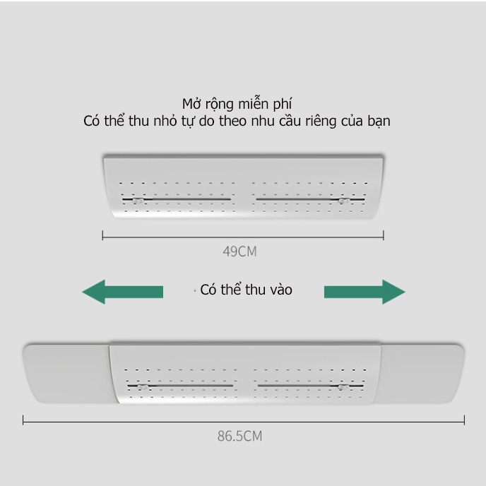 Tấm phân luồng gió máy lạnh loại có lỗ khí giữa 1.5HP trở xuống - tấm đổi hướng gió điều hòa