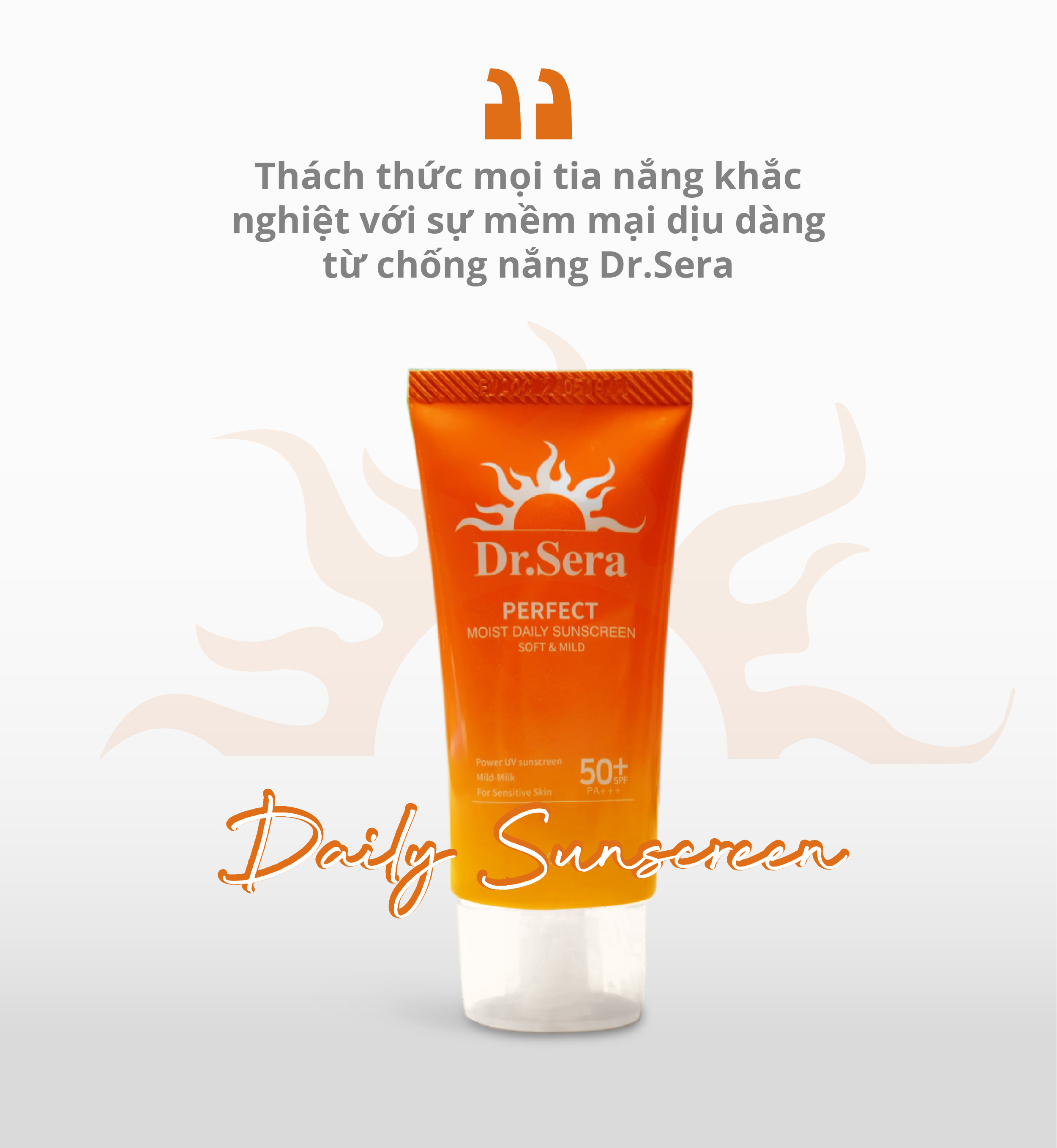 Kem chống nắng Dr.Sera Perfect Moist Daisly Sunscreen SPF50+/PA+++ hoàn hảo dưỡng ẩm, nâng tông da, mờ nếp nhăn