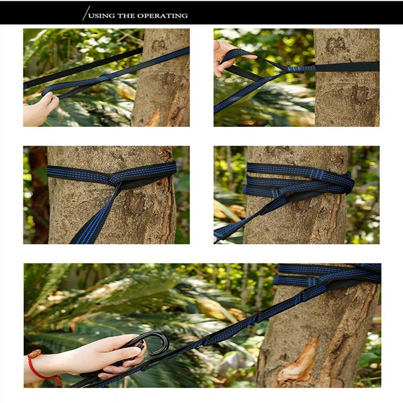 Có Thể Điều Chỉnh 2 Chiếc Võng Dây Đeo Dây Dây 300Cm Cây Treo Trên Không Dự Phòng Một Phần 200KG Tải Trọng Ngoài Trời Yoga Cắm Trại võng Với Khóa