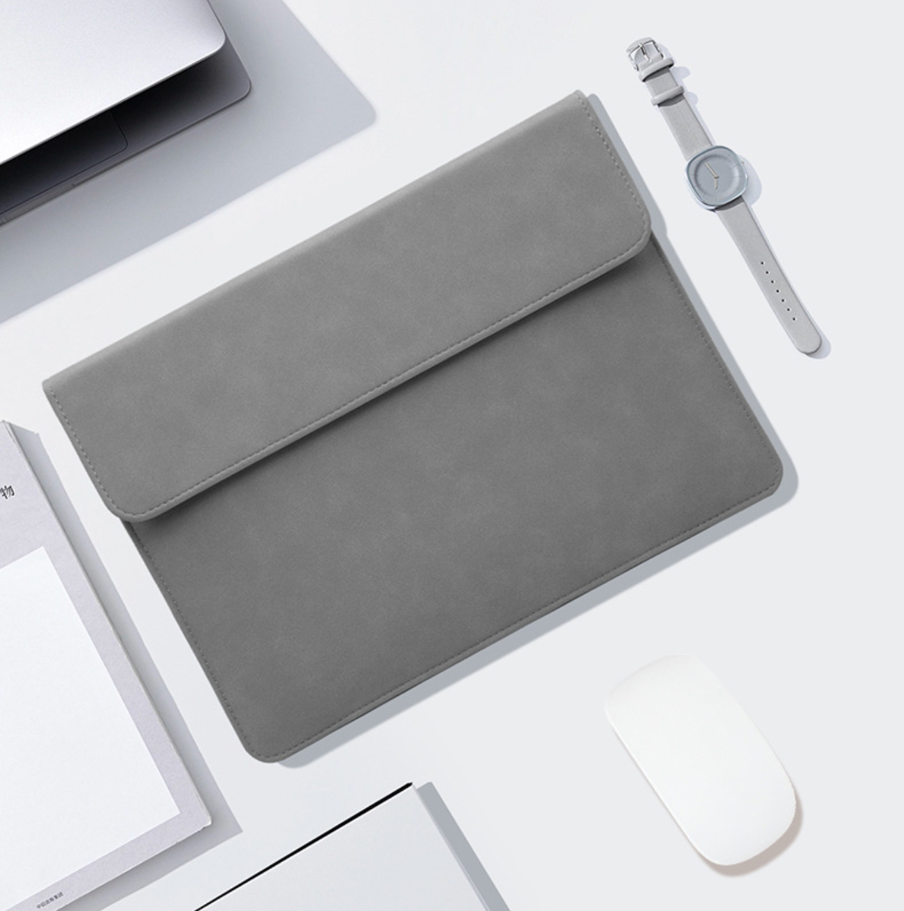 Bao da chống sốc cho máy tính laptop, surface kèm ví đựng sạc chuột