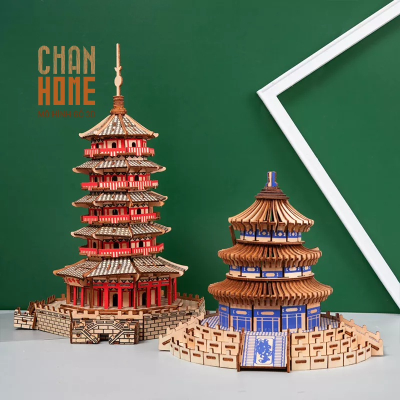 Mô Hình Kiến Trúc Cổ Trung Hoa Đồ Chơi DIY Tự Lắp Ghép Sáng Tạo Và An Toàn Cho Bé