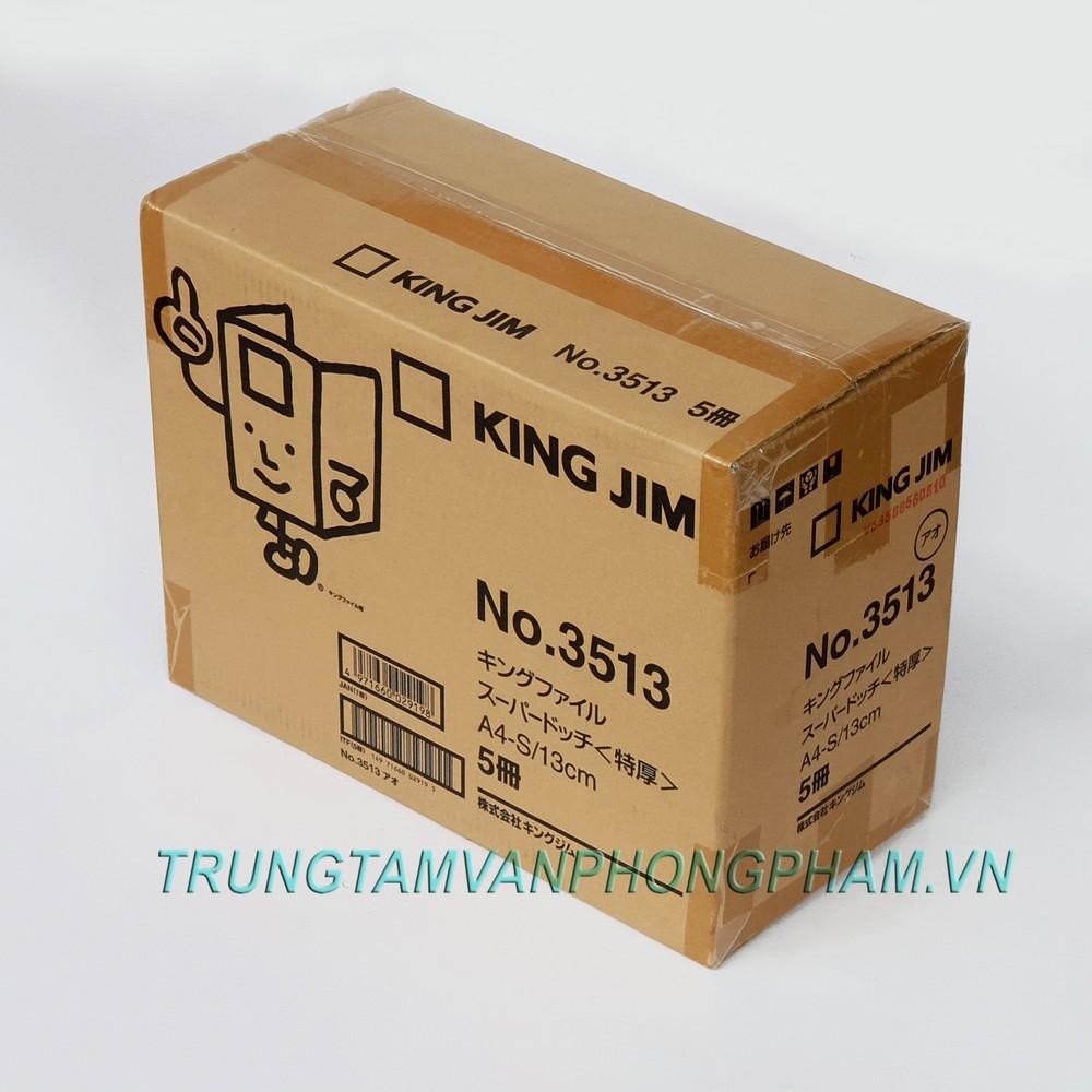 Bìa file 2 còng ống 13cm Kingjim 3513 lưu trữ 1000 - 1300 tờ - gần lớn nhất