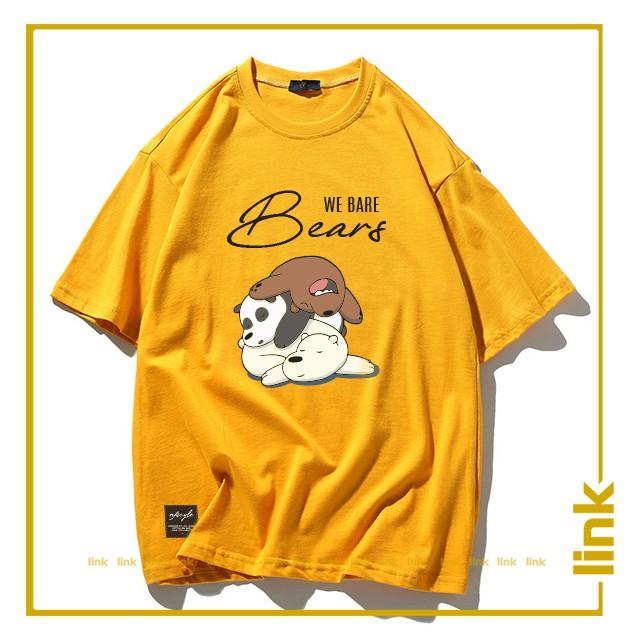 Áo phông tay lỡ CHÚNG TÔI ĐƠN GIẢN LÀ GẤU - WE BARE BEARS dáng rộng unisex